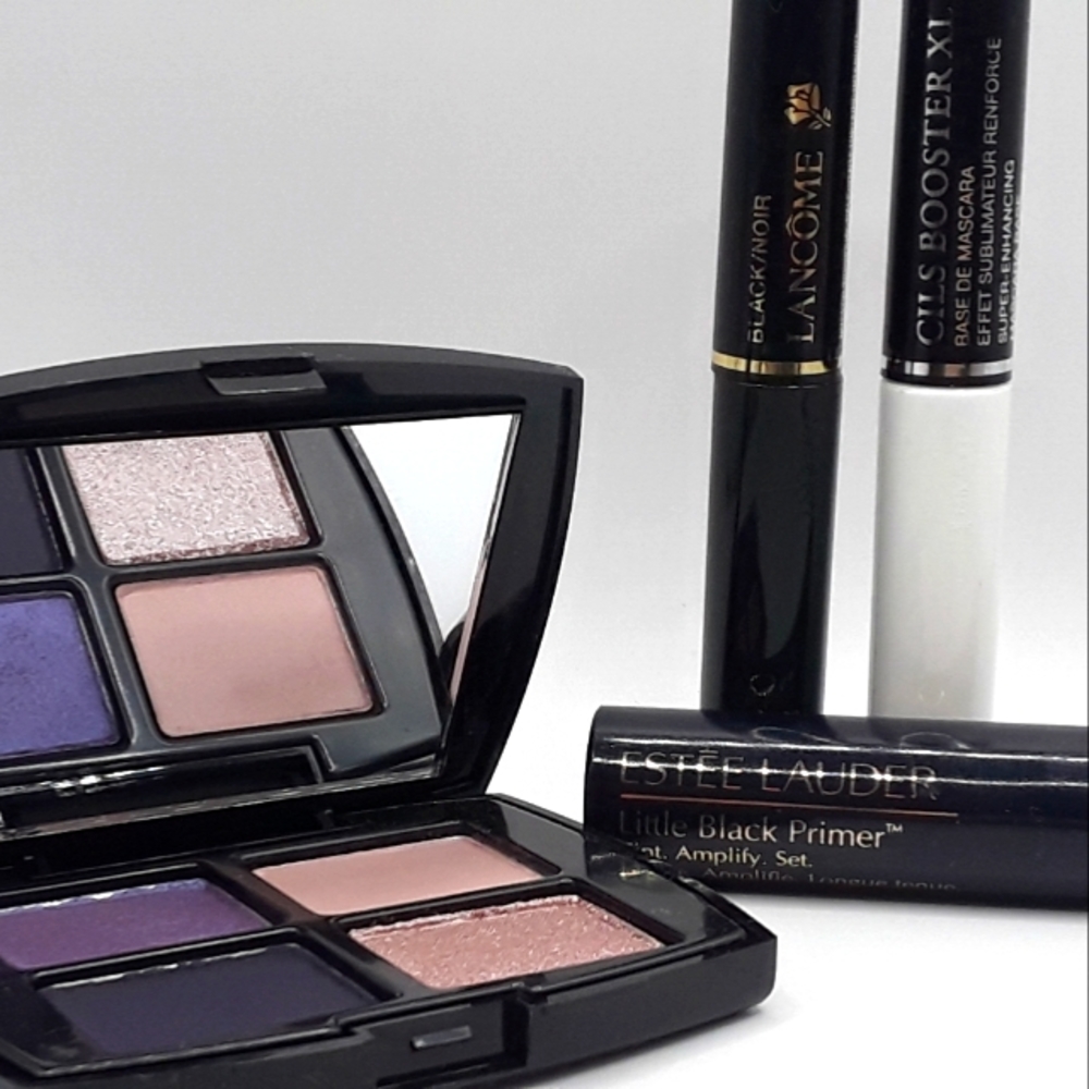 Eyeshadow, Primer, & Black Mascara Lancome x3 + Estee Lauder